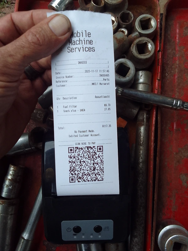 Scan to Pay Till Slip