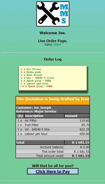 Customer Order Tracking