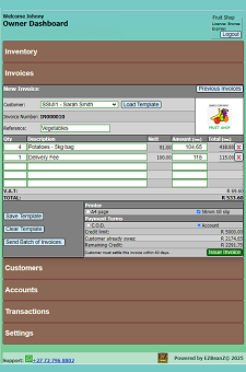 Invoice Screen